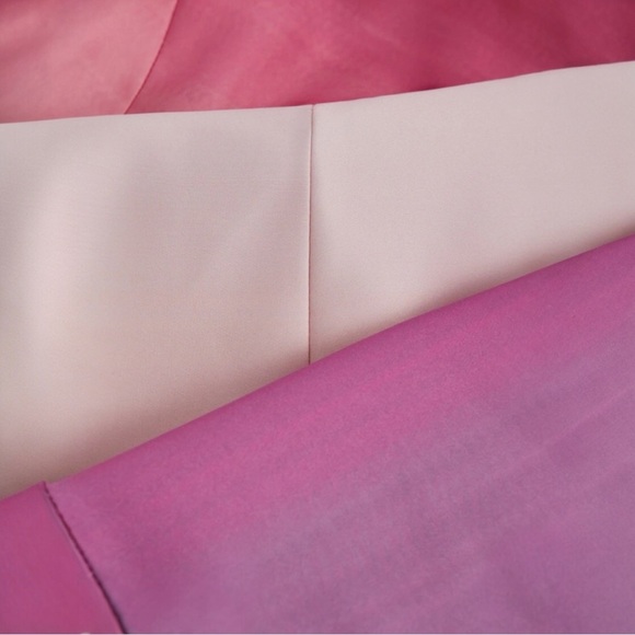 Leo Lin Dress Cleo Ombré Pink Coral Sleeveless A-Line Cocktail Midi Dress Size 6 - Picture 13 of 17